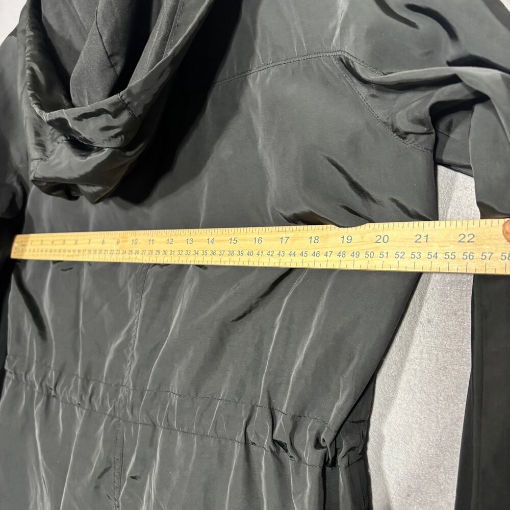 Zara Basic Black Hooded Jacket L Zip Front Athlet… - image 5